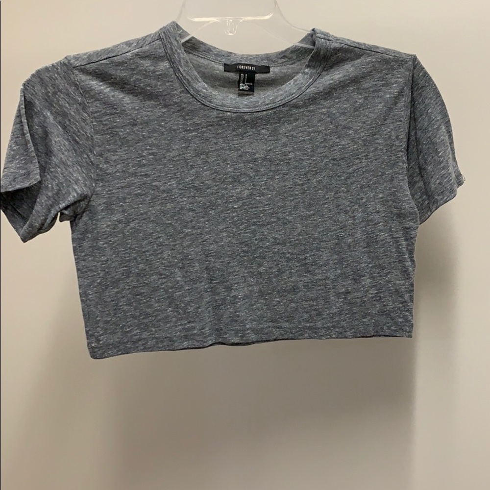 Gray Crop Top Small